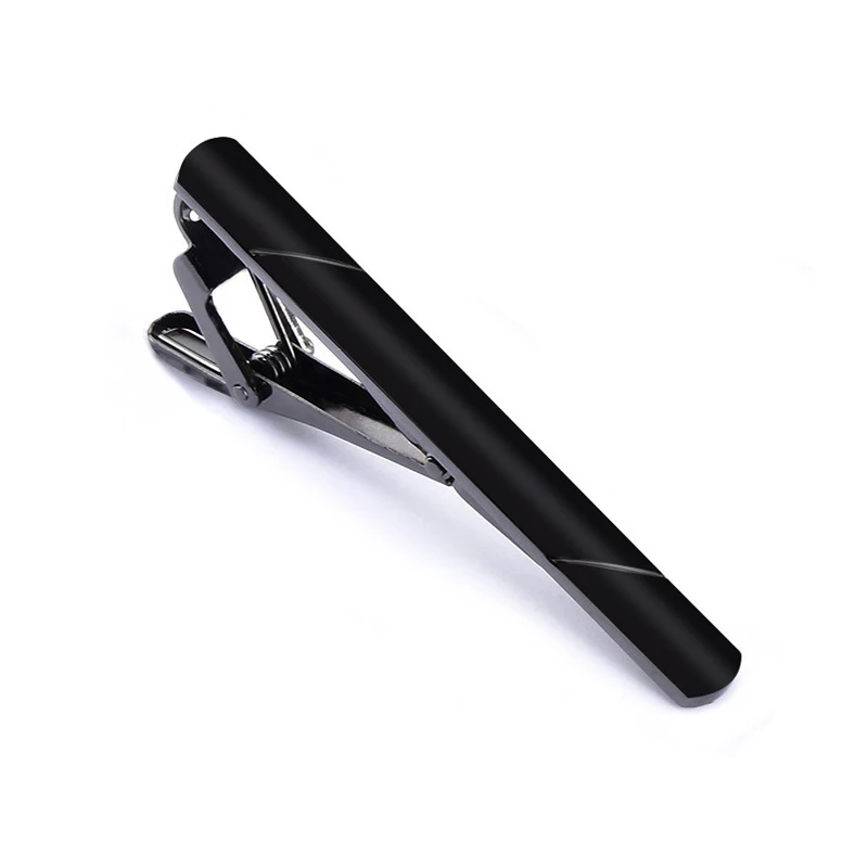 1pc Men\'s Tie Clip Colorful Metal Tone Simple Bar Clasp Practical Necktie Clasp All-match Men\'s Formal Business Tie Clip