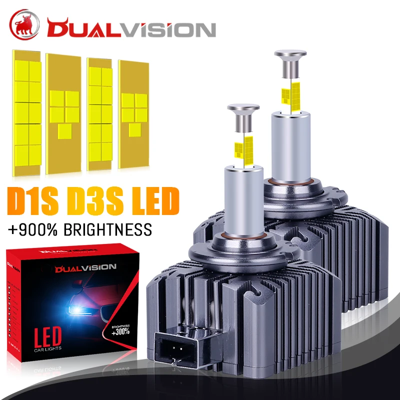 

2PCS 360 Led D1S D3S D4S D2S Headlight Canbus 360 CSP Led Light Super Bright D5S D8S D1R D4R D2R D3R 1:1 Szie Car Light For Lens