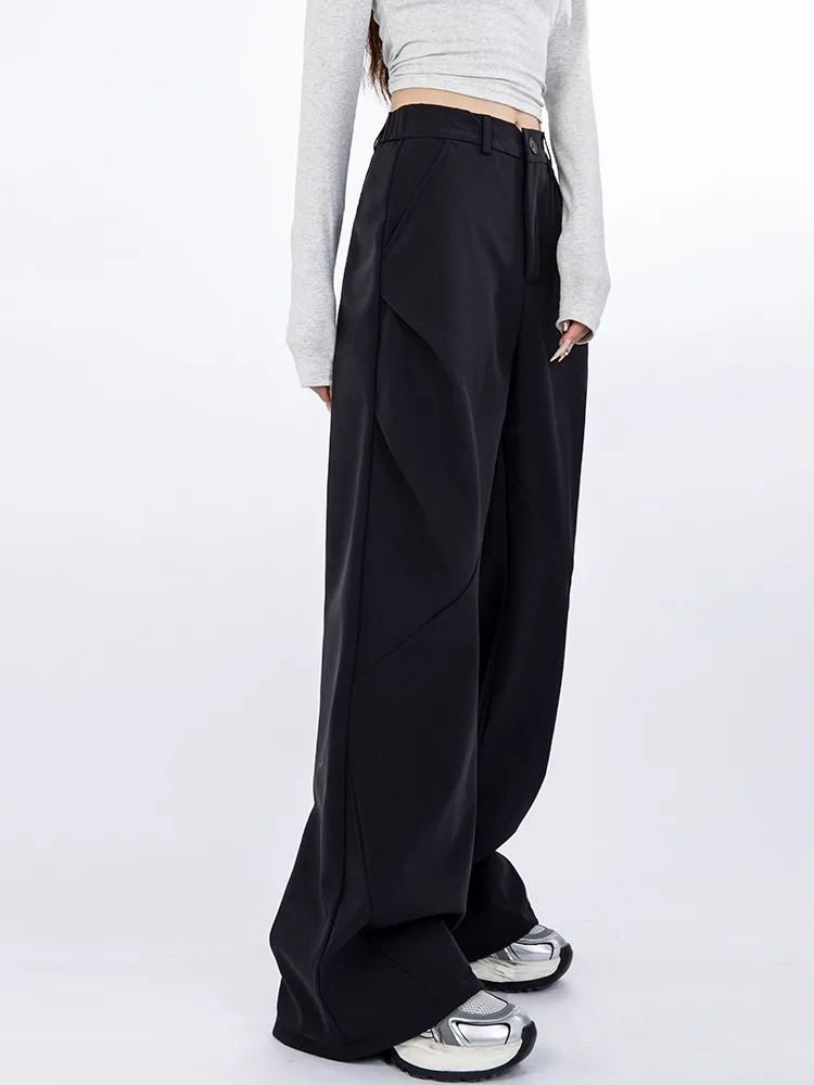 سراويل عمل نسائية من الصوف السميك، تصميم جديد للخريف والشتاء، سراويل كاجوال مستقيمة الساق، متعددة الاستخدامات يوميًا. #4