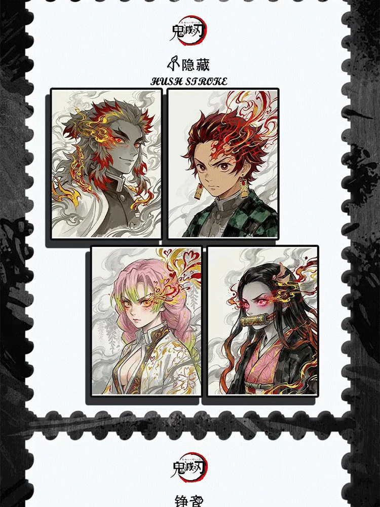 Demon Slayer Cards Kimetsu no Yaiba Scratch Off Cards Tonecheer Anime Collectible Trading Cards Booster Pack Rare SSR Tanjiro