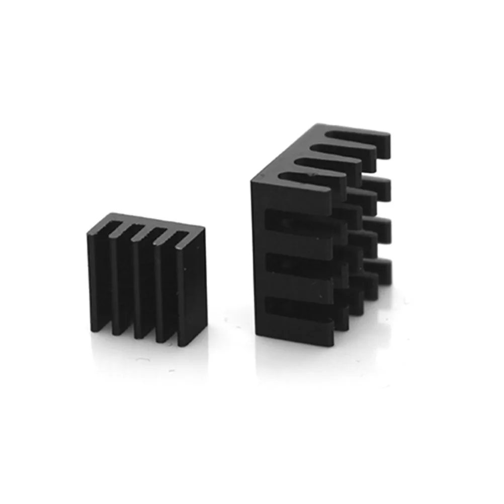 

2pcs Aluminum Heat Sink Radiator Cooling Block For 3B/3B+ Black Adhesive Tape Compact Design Compatible
