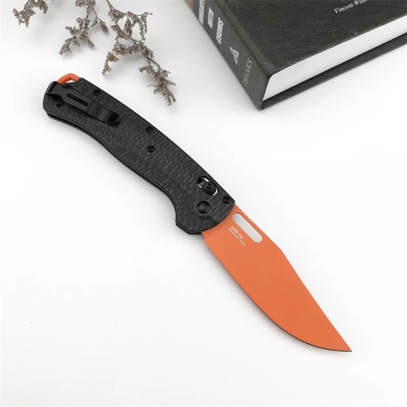 Outdoor camping BM15535 fruit cutting fishing carbon fiber handle hiking survival EDC axis folding knife