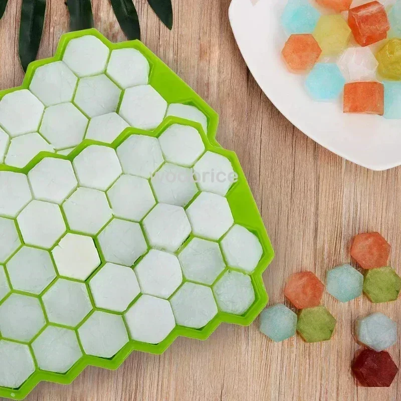 Ice Molds Silicone Honeycomb Hexagonal Template Popsicle Cube Mold Reusable BPA  Free DIY Popsicle Mold Ice Cube Trays