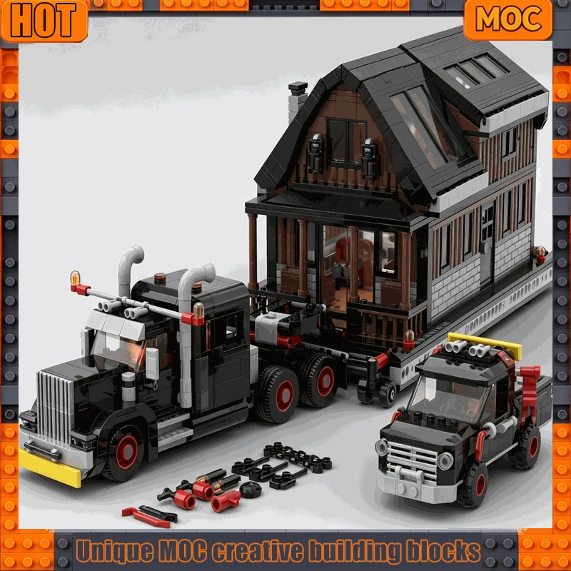 1924PCS MOC Heavy Transport Truck Building Blocks Trailer Vehicle Model DIY Assembly Creative Educational Collection Toy Gifts