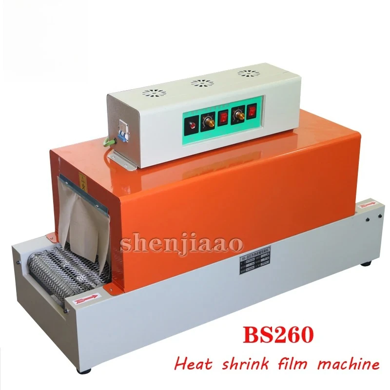 Tunneling   hine BS260 Thermal Shrink Wrapping Equipment Plastic Wrapping PVC Sleeve PE Bags POF Shrinkage