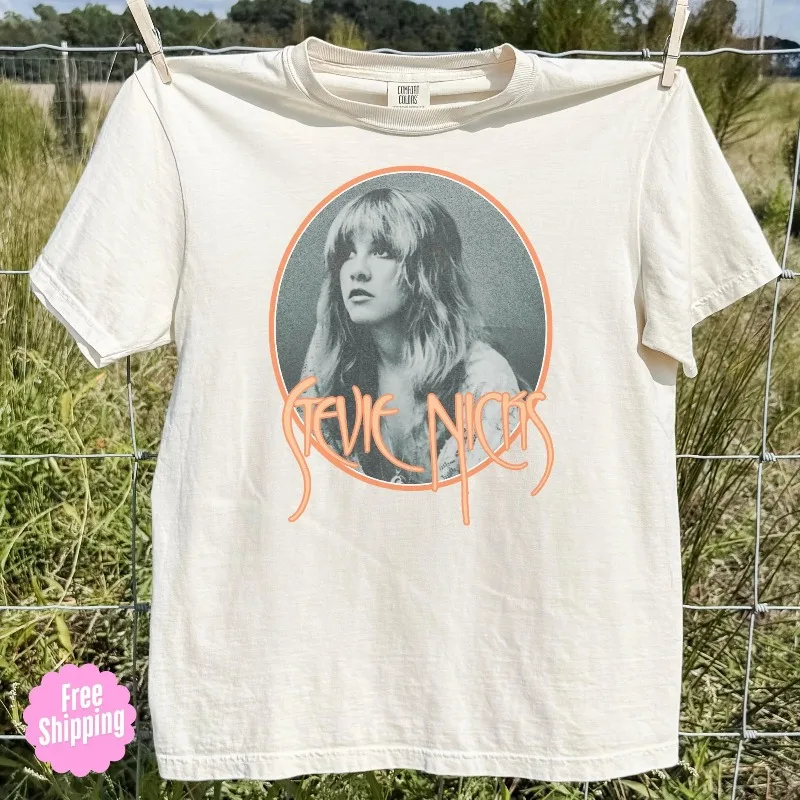 Stevie Nicks Retro Summer New Unisex Casual Fashion Y2K Cotton T-shirt