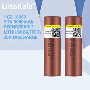 2pcs liitokala 18650 batería HG2 3000mAh batería 18650 3.7V dedicado para la batería recargable de energía HG2 para la batería 8 Mejores ventas 18650 BraTer - №5