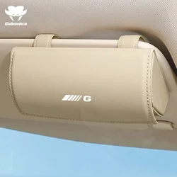 Auto gläser Halter fall allgemeine auto gläser clip Box sonnenbrille Leder lagerung box Für Mercedes Benz G Auto Zubehör Taschen