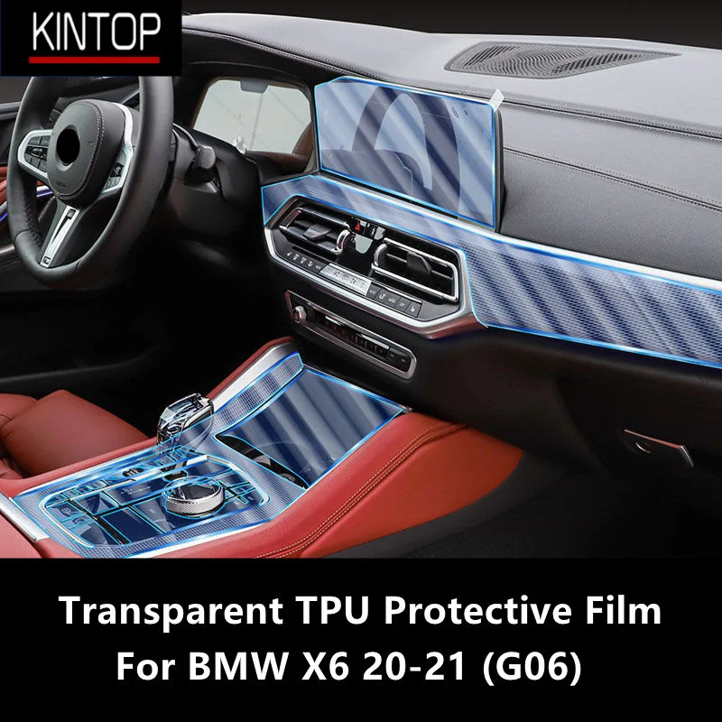 

For BMW X6 20-21 G06 Car Interior Center Console Transparent TPU Protective Film Anti-scratch Repair Film Accessories Refit