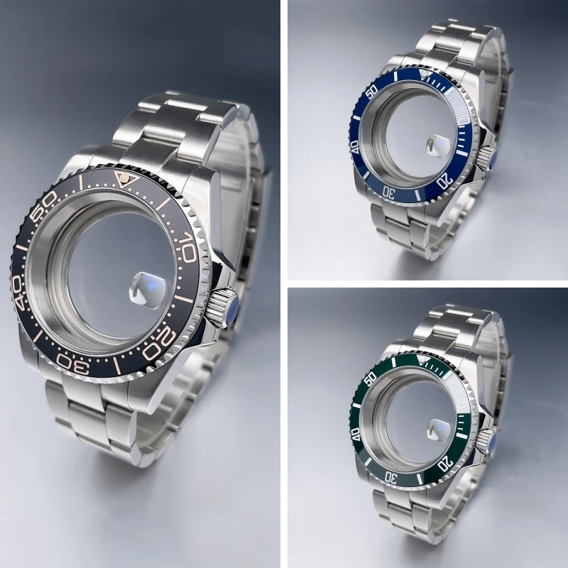 40mm High-Quality 120 Clicks NH35 Case Sub Bezel Stainless Steel Sapphire Glass Seik Mod For NH34 NH35 NH36 Movement Watch Case