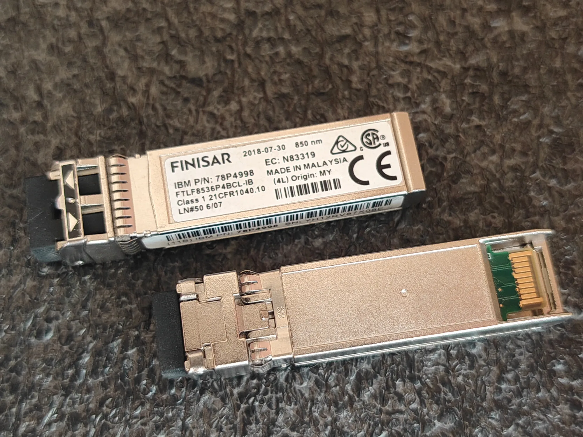 New Finisar SFP Transceiver 25G 78P4998 FTLF8536P4BCL-IB 25GB SR 850nm Optical Fiber