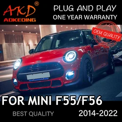 Headlight For MINI F55 F56 2014-2022 Car автомобильные товары LED DRL Hella 5 Xenon Lens Hid H7 F54 F57 Car Accessories