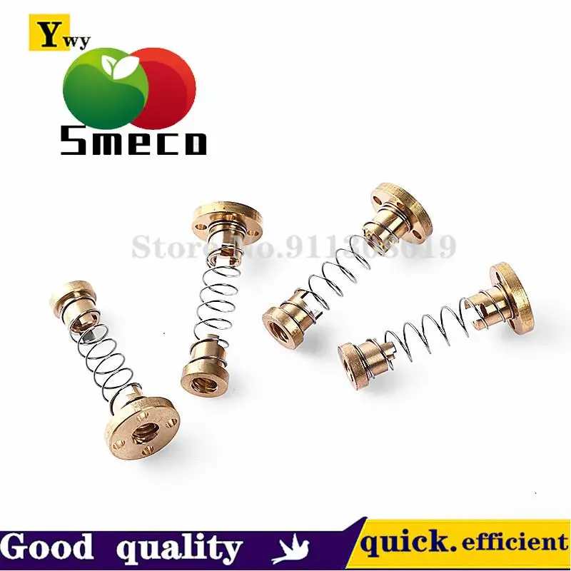 3D printer accessories T8 screw nut copper anti-clearance anti-backlash nut trapezoidal stainless steel screw report