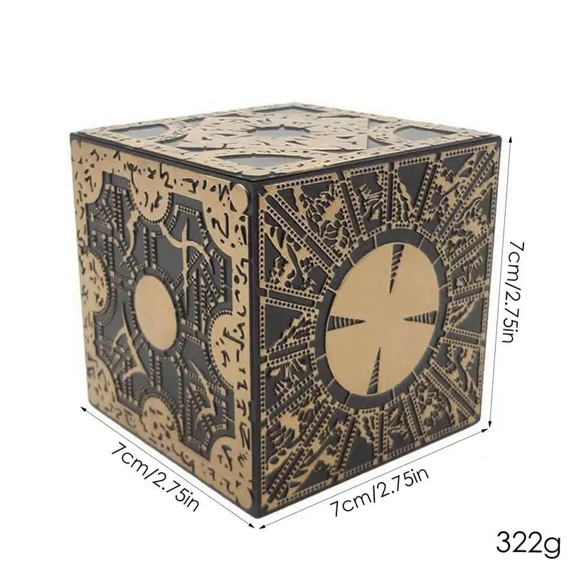 1:1 Hellraiser Cube Puzzle Box Removable Movie Series Cube Full Feature Needle Prop Model Figure Toy Work Lemarchand's Lament