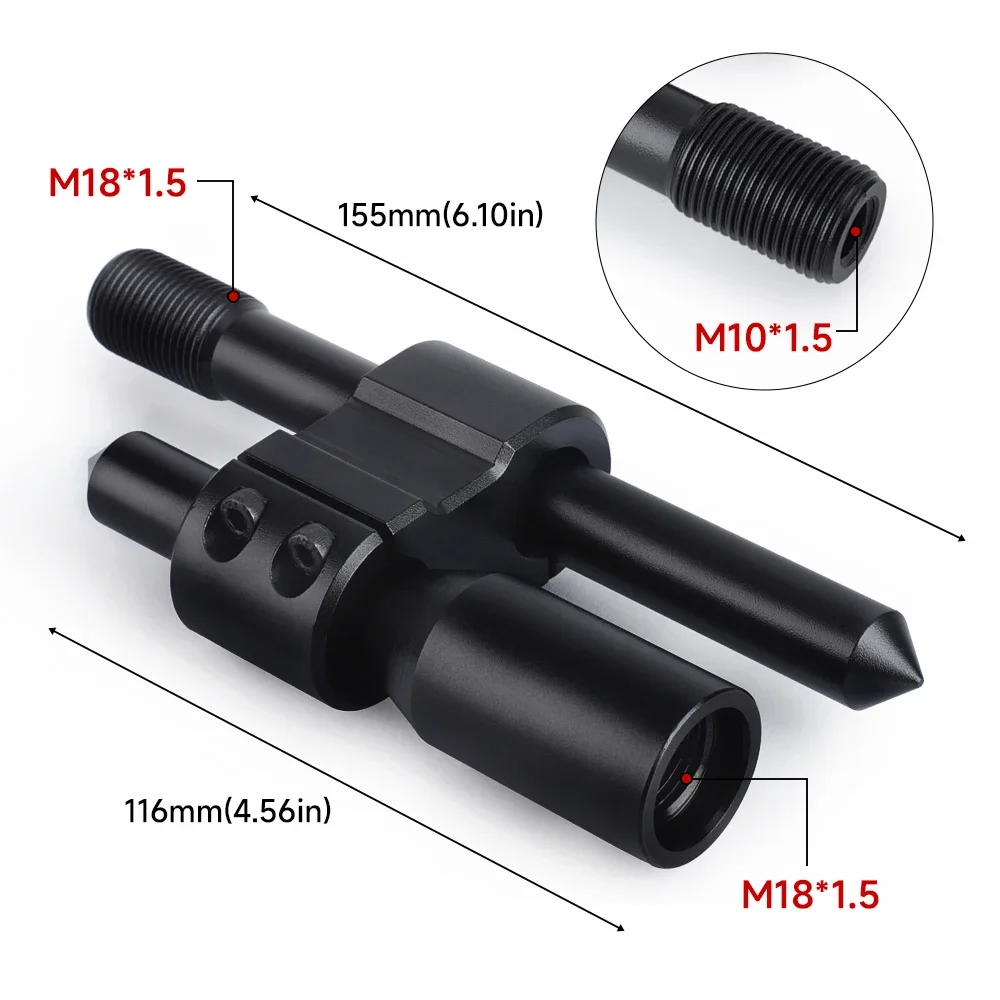 Picture 4: Universal Extension Adjustable Extender Gear Shifter With Three Adapters 8MM 10MM 12MM Car H Type Aluminum Gear Shift Knob