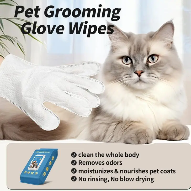 

Pet Glove Wipes For Dogs Cat Bathing Wipes 20X Brush Scrubber Washer Bathing Grooming Paw Washing For Hands Cleaner Easy Grip