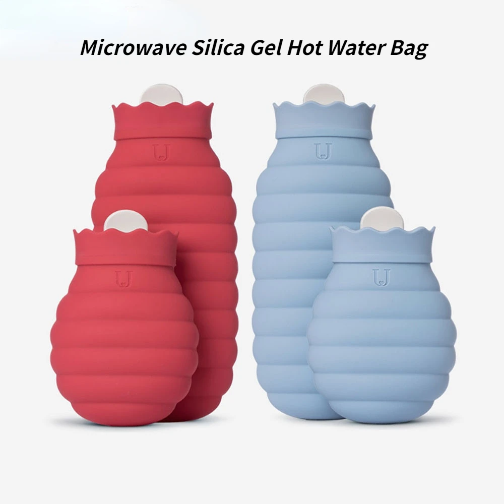 Silicone Warm Water Bag Water Injection Food Grade Hot Water Bottle Microwave Compress Protect Palace Portable Hot Water Bottle