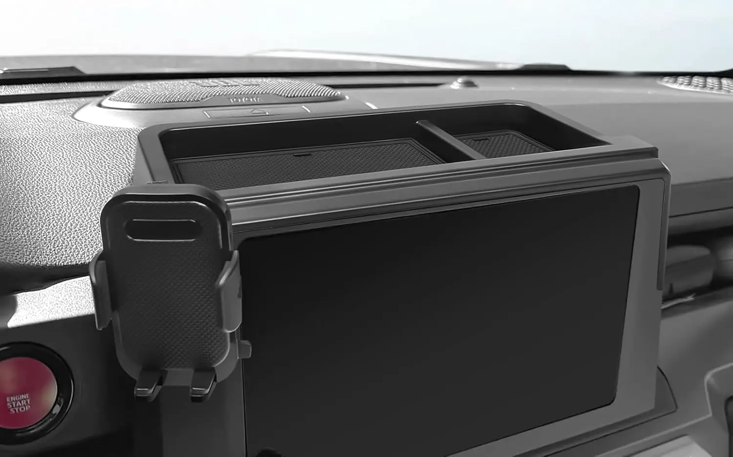 Car Phone Holder with Dashboard Storage Box for Toyota Tacoma 2024-2026 & 4Runner 2025 2026 Accessories (Only for 8 Inch Screen)