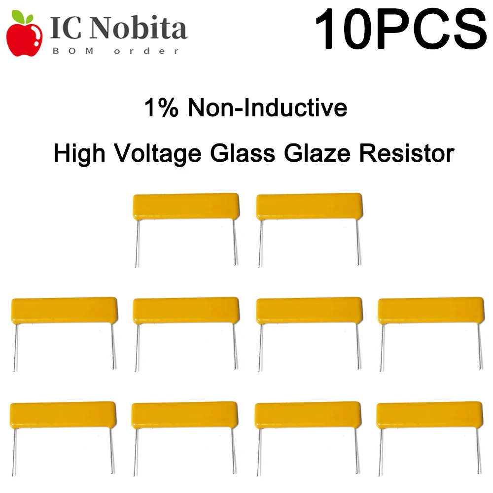 10PCS HVR82 High Voltage Glass Glaze Resistor 20K-1G Ohm 1% Non-Inductive Thick Film Axial Leaded Resistors