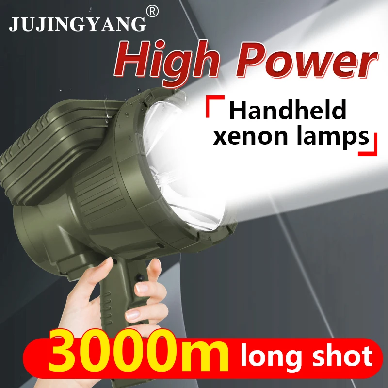 100W Xenon Variable Focus Outdoor Fishing and Boating Night Fishing Light with 12V Car Headlight and External Battery
