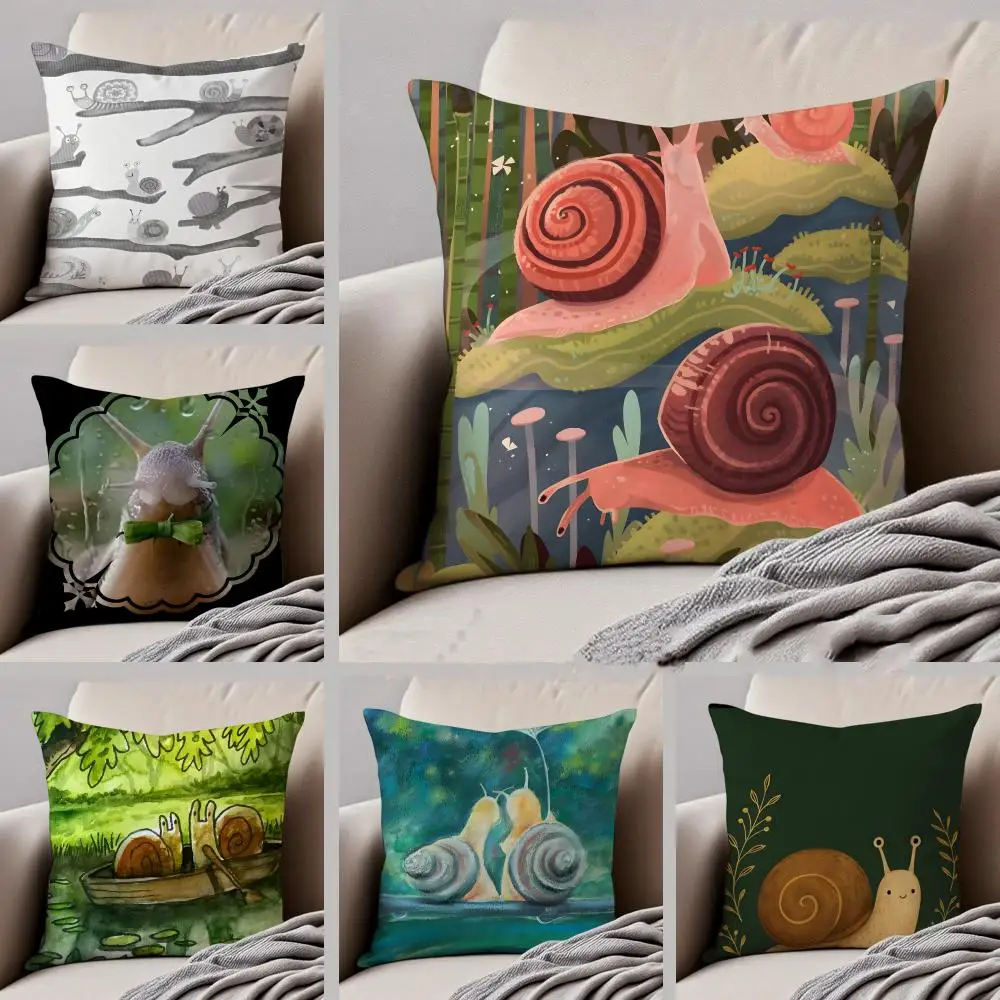 S-Snail Core Cushion Cover Throw Pillow Cover Hidden Button Durable Polyester Chair Cushion