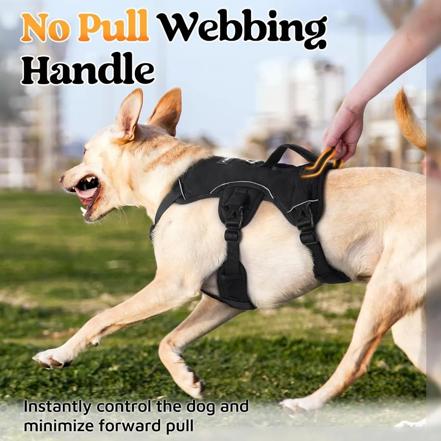 脱走防止犬用ハーネス ソフトパッド入り全身ペットハーネス 反射材付き調節可能なストラップとノープルデザイン リフトハンドル付き