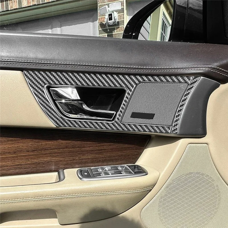 

Внутренняя дверная ручка, рамка, накладка из углеродного волокна для Jaguar XF 2008-2015, аксессуары для салона автомобиля
