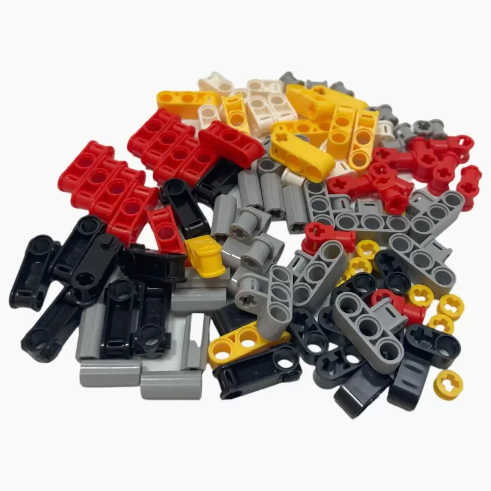 100pcs screw fittings set, technology building block shaft bolt connector, 9686, building block toy accessories bag. view 6