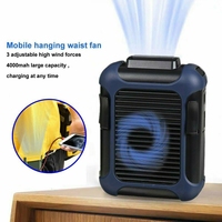 C5 Portable Mini Hanging Neck Fan Waist Clip Fan USB Rechargeable Fan Portable Outdoor Camping Sports Cooling Waist Clip Fan