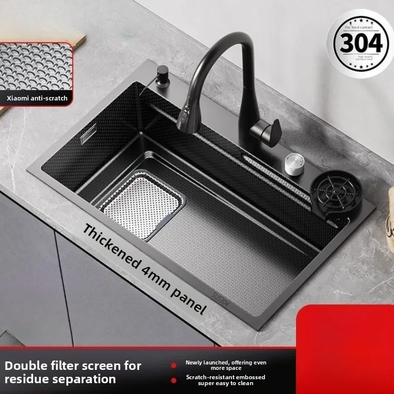 

Heavy Duty 304 Stainless Steel Sink Strainer Large Capacity Wash Basin Mesh Drain Relief Multifunction Kitchen Farmhouse Sink