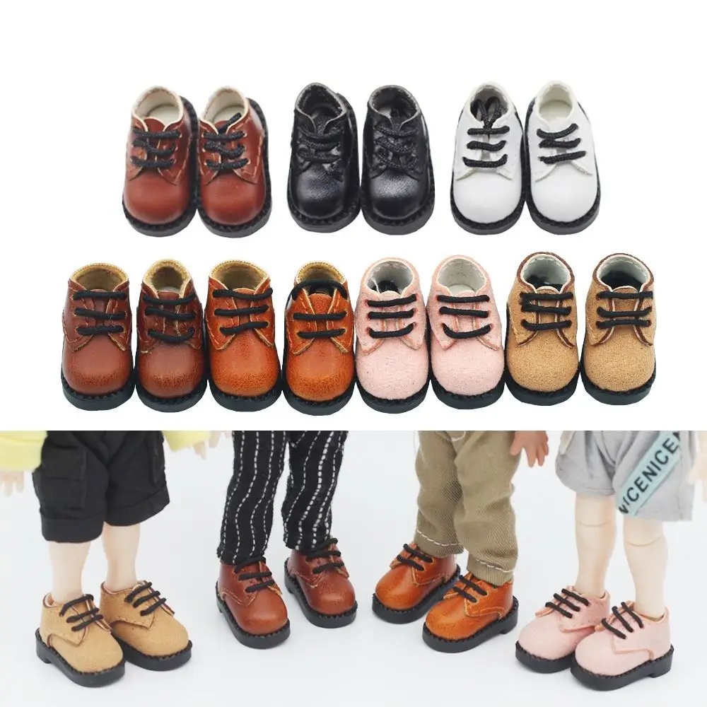 Multiple Colour 1 Pair Ob11 DOD 1/12 Bjd Doll 15cm Labubu Shoes Cute PU Leather Body9 GSC YMY Shoes Delicate All-Match