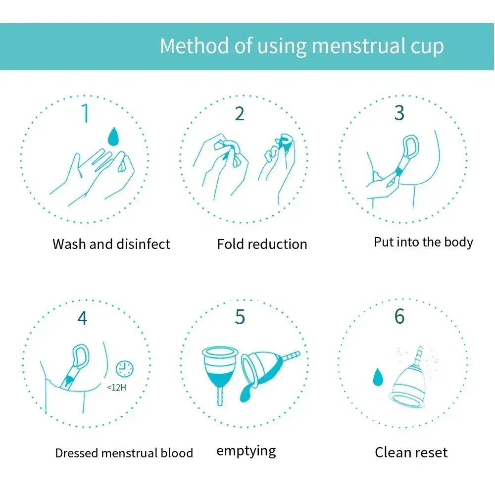 Washable Menstrual Cup Medical Period Menstruation Women Reusable Menstrual Grade Silicone Feminine Hygiene Products