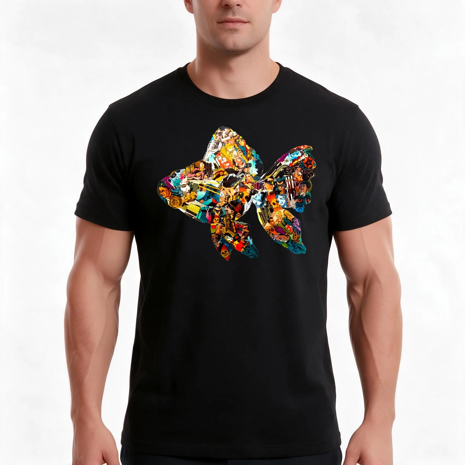 Shady and stary scales T-Shirt, Summer Casual Cotton Tee, Oversized Streetwear Tops, Vintage Graphic Print, Unisex Men Women