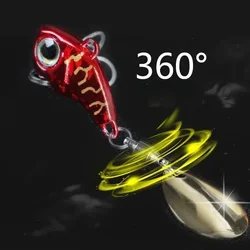 New Rotating Whirlwind Vibration VIB Roada Bait Iron Plate Metal Glitter Sea Fishing Freshwater Fake Bait Fishing Gear