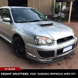 Voor Subaru Impreza WRX Sedan STI 2004 2005 PU Zwarte Auto Voorbumper Bumper Splitters Side Chin Lippen Mistlamp lamp Covers