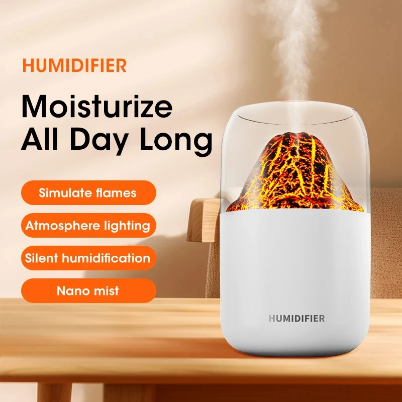 Humidificateur d'air portable simulé craquelé, diffuseur de parfum de voiture constants ique, supporter ficateur d'air à l'échelle nanométrique, ornement de bureau à LED, chambre et bureau