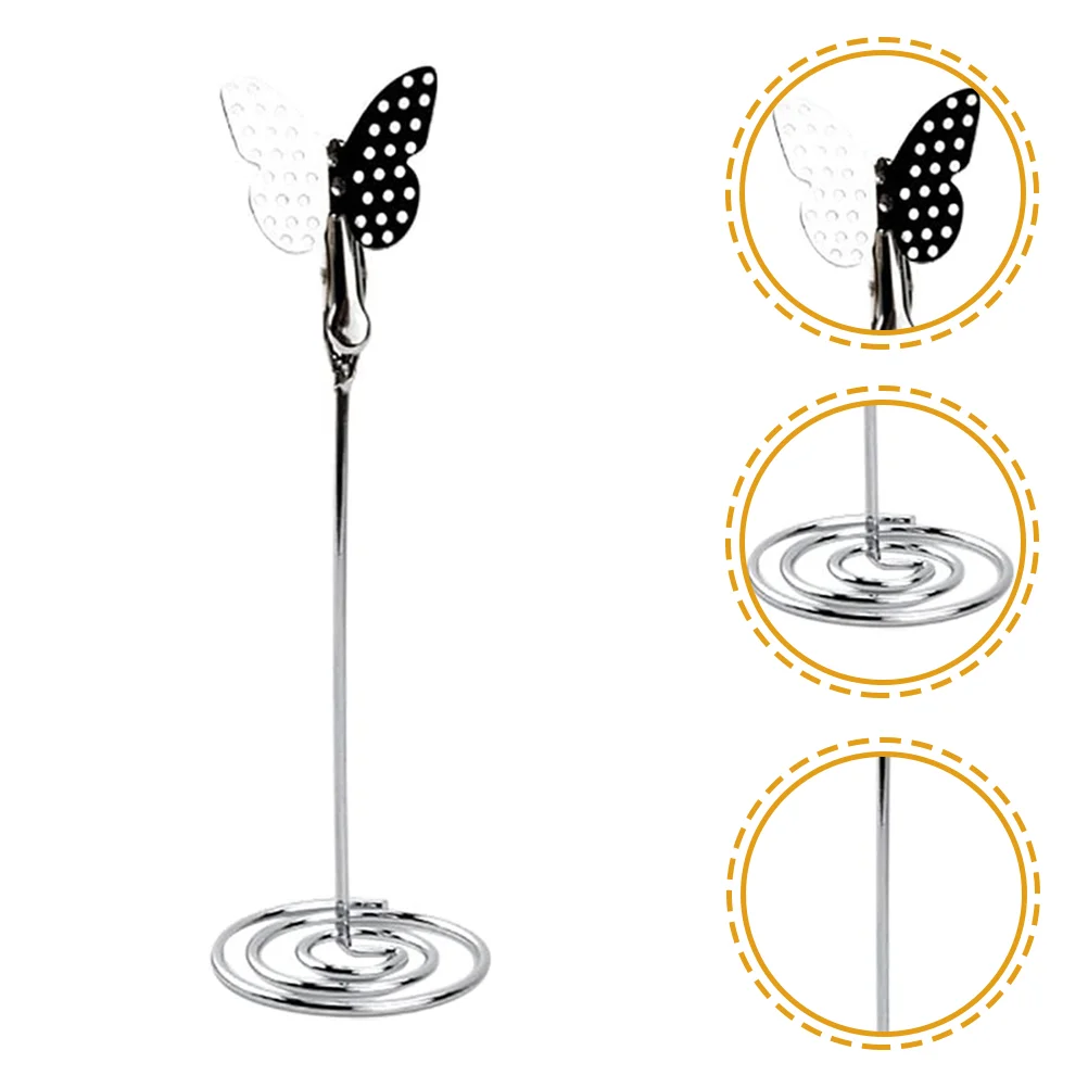 10 Pcs Wedding Seat Holder Photo Stand Place Card Desk Butterfly Frame Table Number Stands Holders Metal Clips