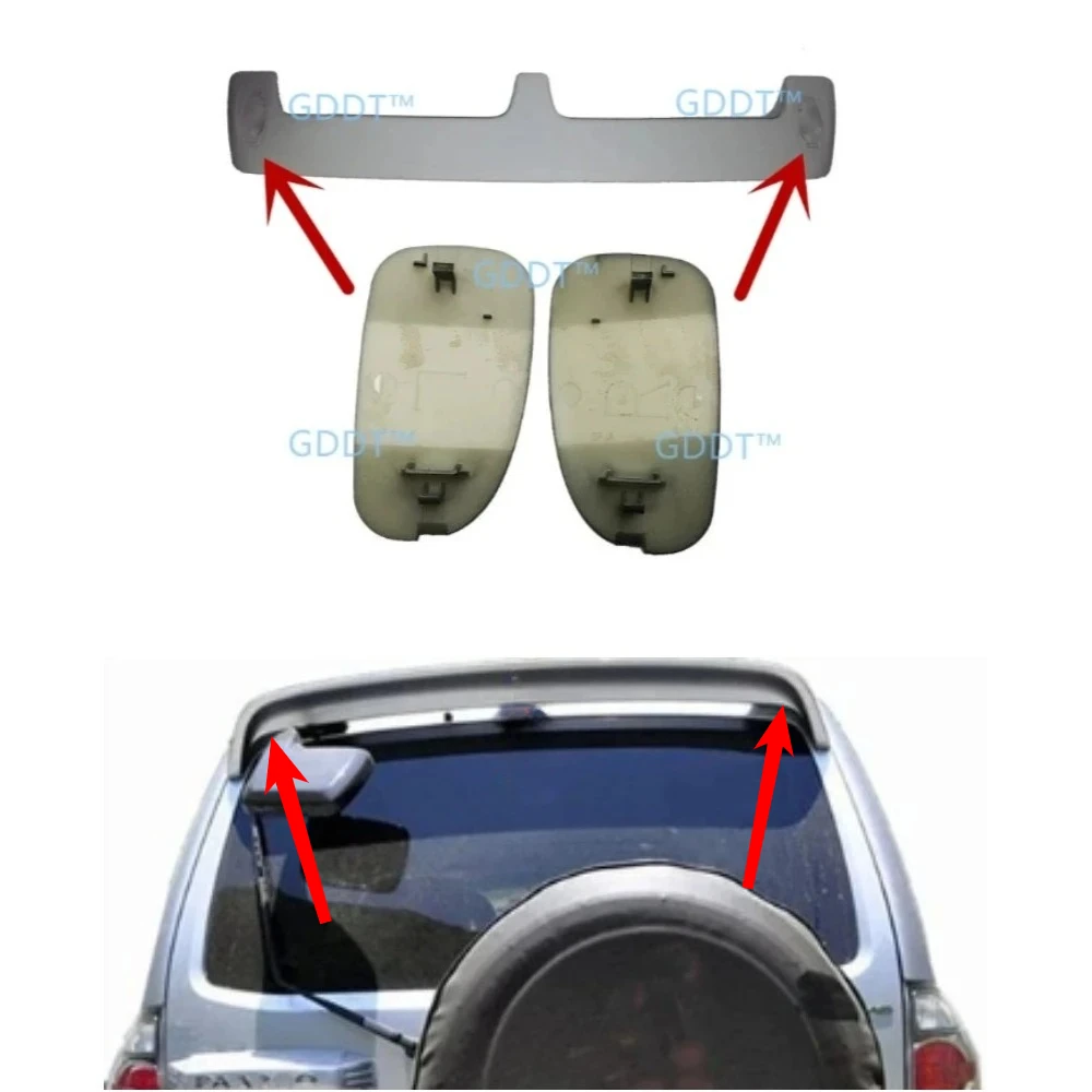 1 Piece No Painting Bolt Air Spoiler for Pajero V73 V93 Spoiler Cover Rain Proof Cap for Montero V77 V97 MR605804