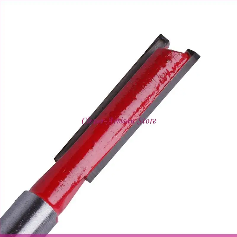 E06B جديد 1/4 "Shank 1/4" Blade مزدوج المزامير مستقيمة جهاز التوجيه بتات الخشب