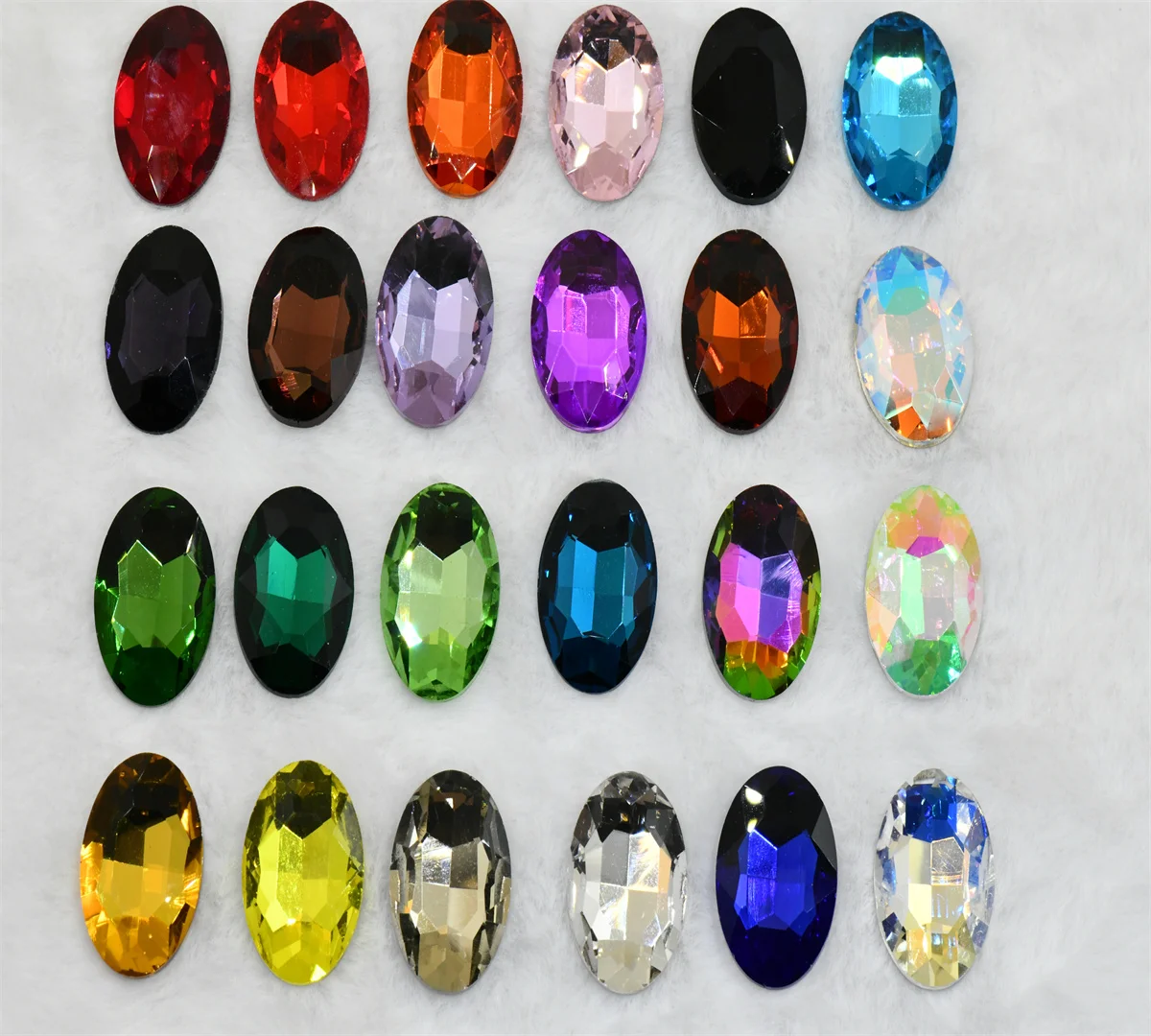 Oval Glass Crystal Pointback Rhinestone decorative crystals crafts Stones strass Beads for jewelry 20x30mm 13x18mm 10x14mm