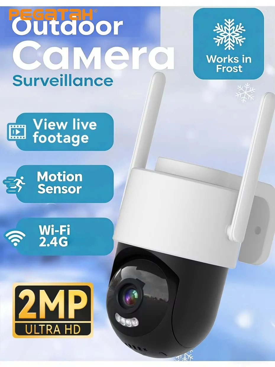 Tuya Wifi PTZ Camera Outdoor 5X Zoom Security IP Camera Full Color Night Vision Surveillance Human Tracking Motion Detection