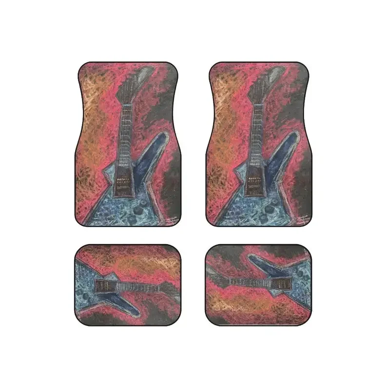 Rock This, Car Mats, Set of 4, Musician Car Mats