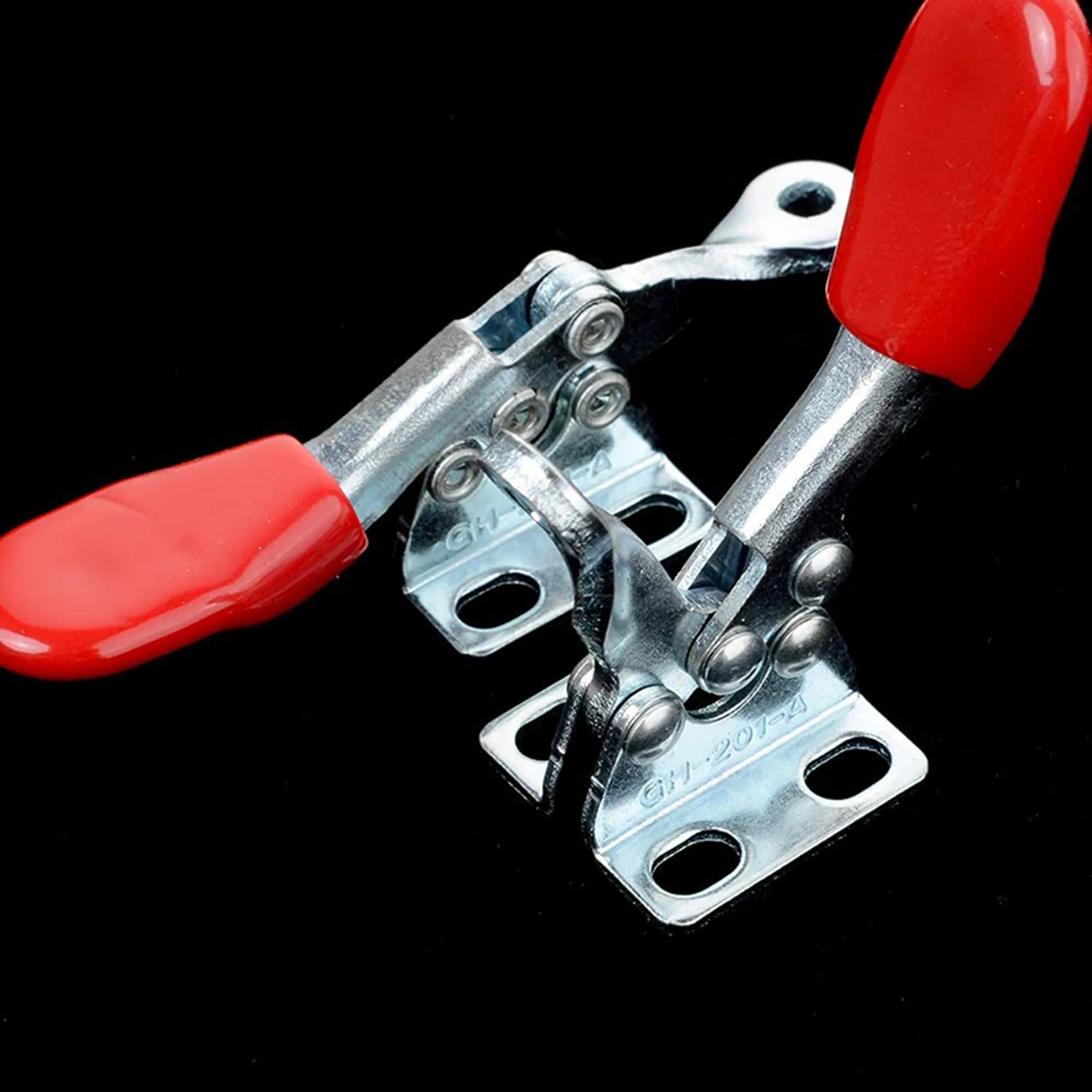 PZHI-24 Pieces Hand Tool Adjustable Toggle Clamp 201A Antislip Red Horizontal Clamp 201-A Quick Release Heavy Duty Tool