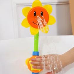 Baby Bath Toys Spray Water Shower Swim Pool Bathing Bath Ball With sunflower Manual Device For Kids Gift