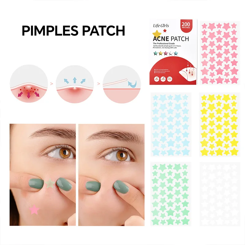 لايف جيرل ستار حب الشباب التصحيح الجلد ودية تنفس الجلد الاصطناعي لطيف إزالة حب الشباب وتنظيف حب الشباب المعرضة الجلد غير مرئية المخفي Pus امتصاص رقعة إصلاح