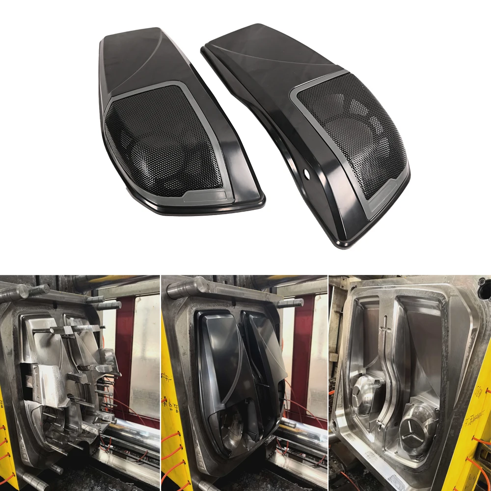 Motorcycle Parts Black Aggressive 6x9 inch Saddlebag Speaker Lids for Harley 2023.5-2026 Touring 2023-later FLHXSE FLTRXSE