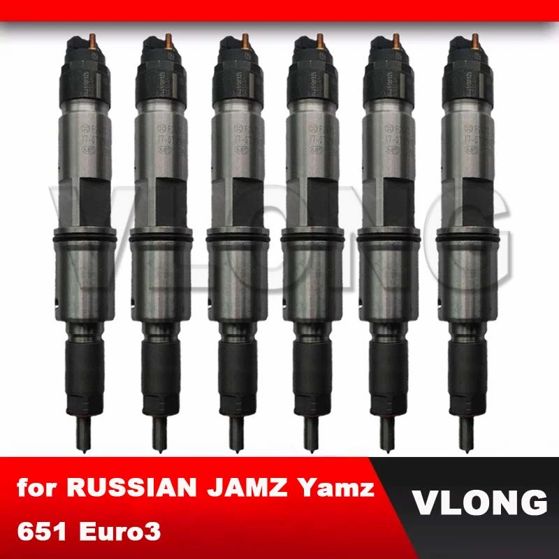 6PCS New Common Rail Fuel Inyector 0 445 120 142 0445120142 Diesel Engine Fuel Injector 65011112010 0445 120 142 for YAMZ