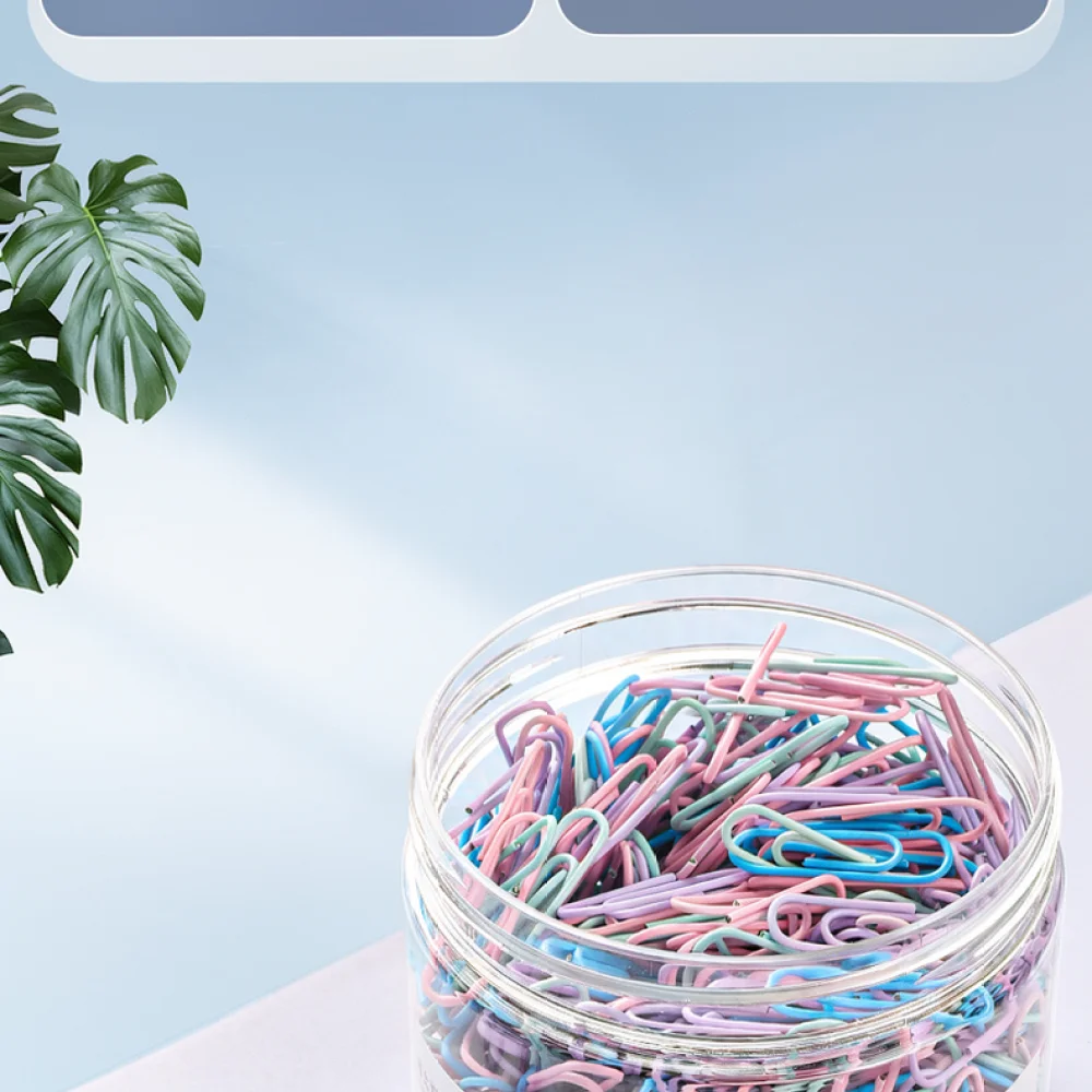 Stylish Morandi Metal Paper Clips Heart Stationery Organizer Heavy Duty Binding Clamp For Office Document Sorting Supplies