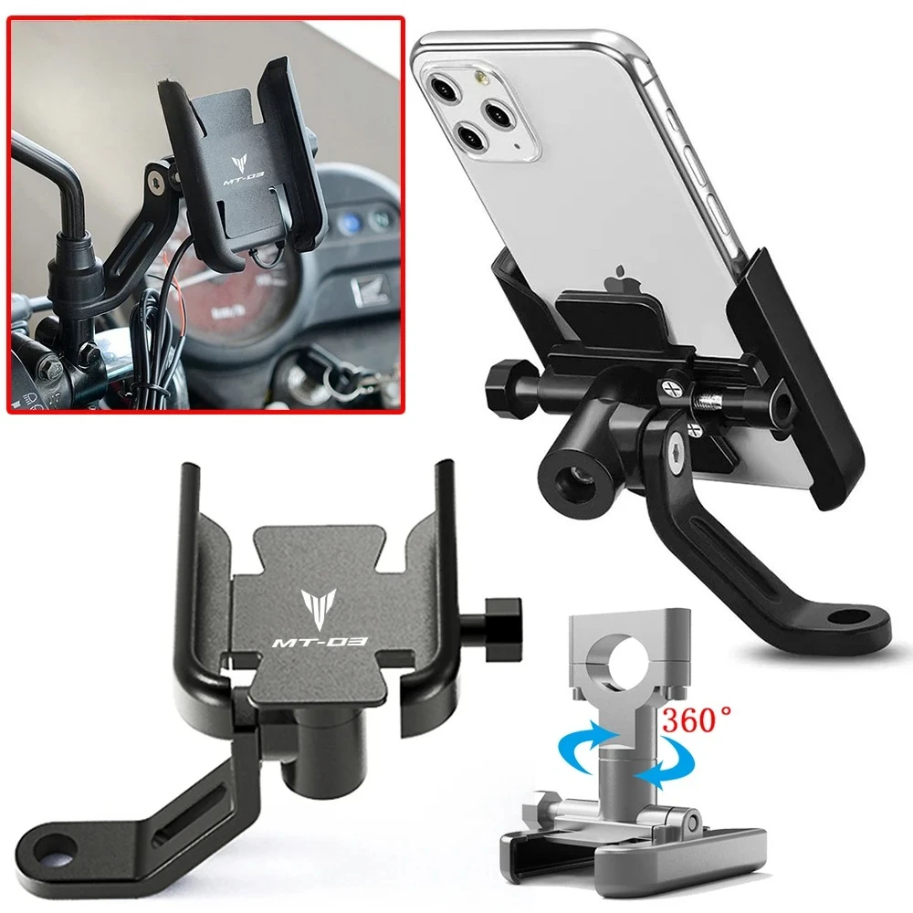 

For Yamaha MT03 MT 03 MT-03 2005-2017 2018 2019 2020 2021 Motorcycle Accessories Handlebar Mobile Phone Holder GPS Stand Bracke
