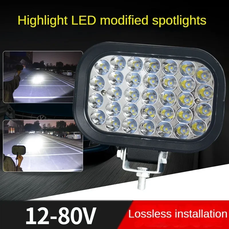 Pop 2pcs Led Headlights Truck Headlights 12v24v Forklift Engineering Vehicles Reverse Lights Modified Super Bright Spot Fog Ligh